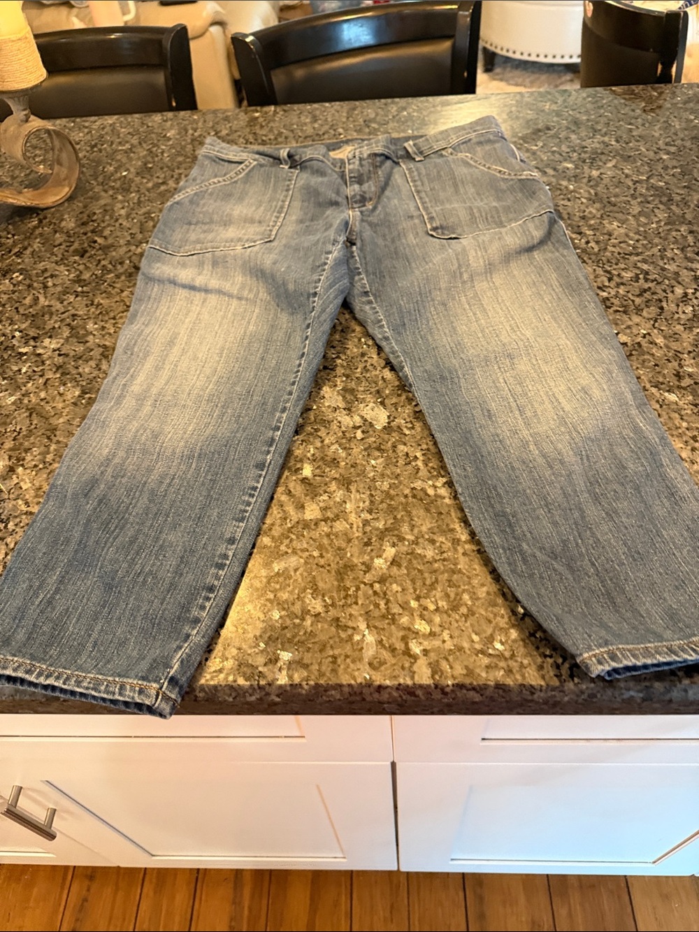 LOFT Light Wash Denim Bermuda Shorts
